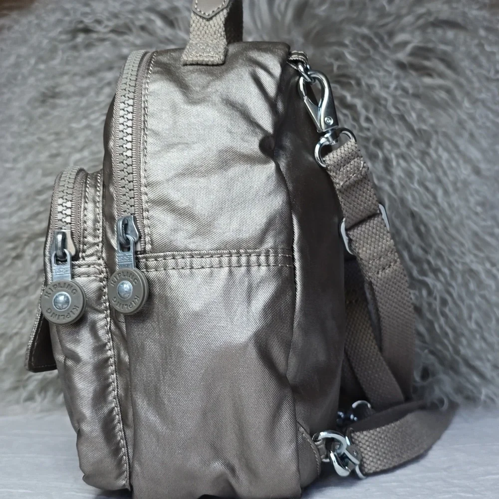 Kipling Alber Metallic Mini Backpack (NO MONKEY)